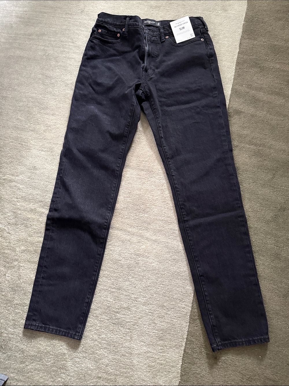 Abercrombie & Fitch Men's Slim Straight Jeans - Black